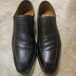 Magnanni Dominguez loafer 9.5D brown 12655 made spain rubber sole blake stitched